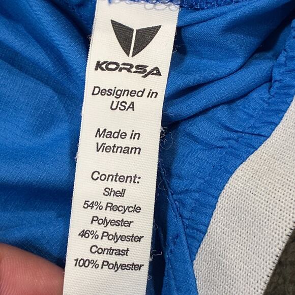 Korsa Accelerate Run Blue Running Full Zip Pockets Hoodie Jacket Men's Size M - Picture 7 of 9